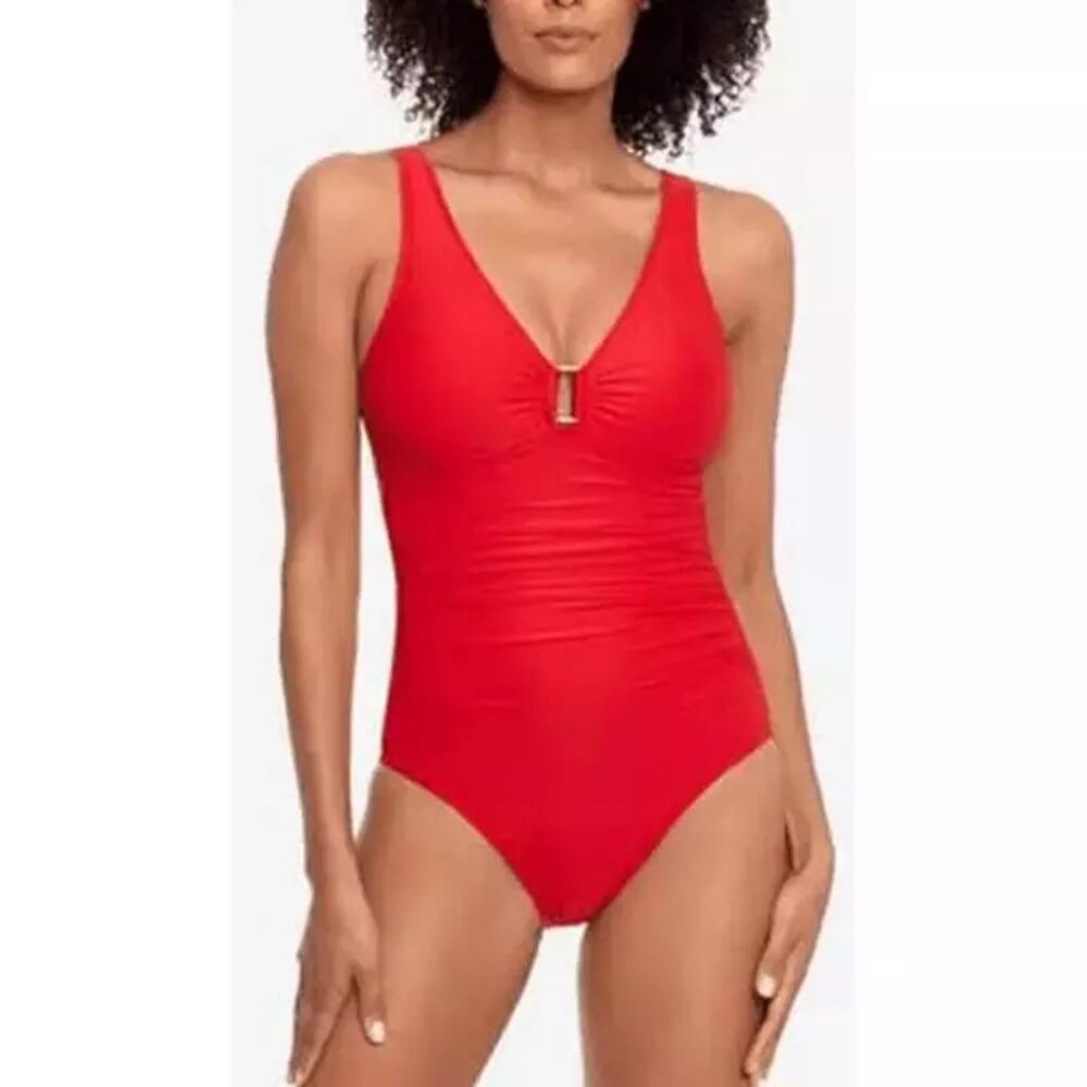 Lauren Ralph Lauren Ring-Detail Over-The-Shoulder Red 8
